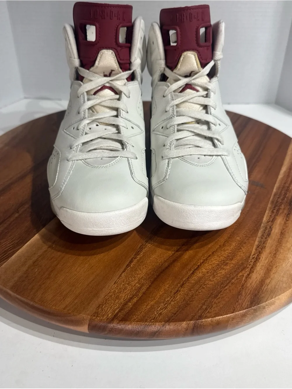 Jordan Men’s Athletic Shoes - Cream and Maroon